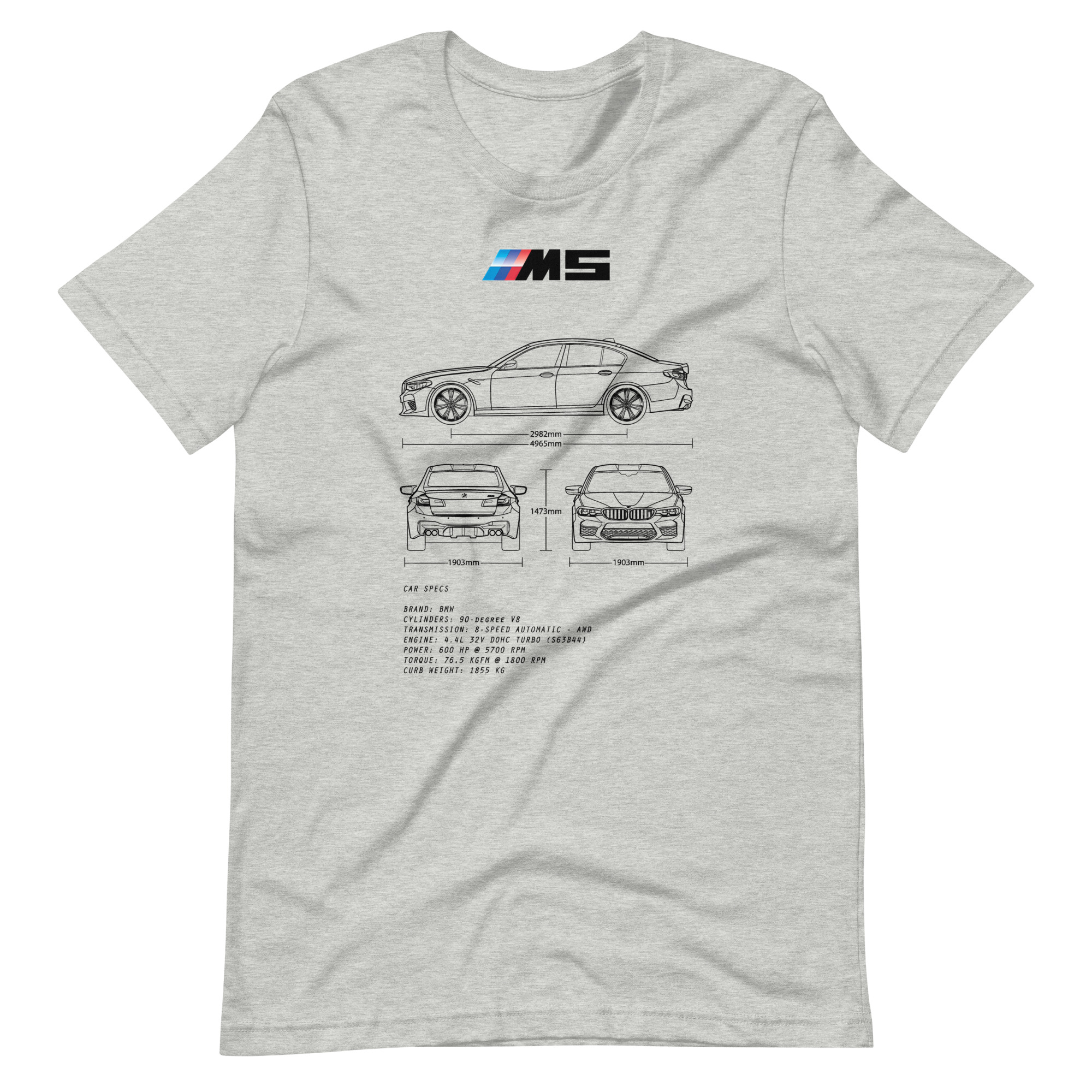 BMW m5 T-shirt with a drawing